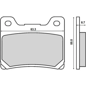 Brzdová destička BRENTA brzdové destičky KH088 (organické) (BRENTA brzdové destičky KH088 (organické))