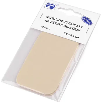 Nažehlovací záplaty 7,6x4,9 cm, malé, 2 béžová světlá