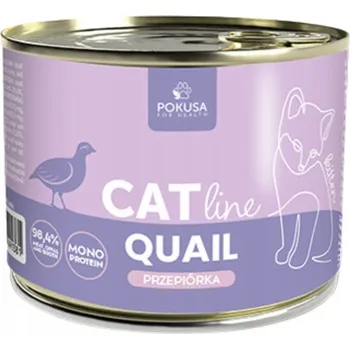 Krmivo pro kočku Pokusa CatLine krmivo mokré krmivo křepelka 200g pro koťata