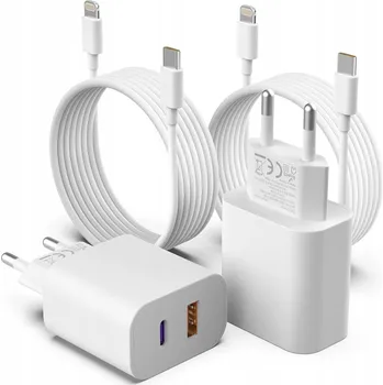 NABÍJEČKA PRO IPHONE 2 KUSY 20W CA-43AT USB-C LIGHTNING BÍLÁ