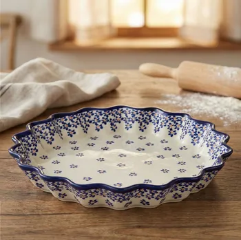 Nádoba na pečení Forma na pečení koláče Keramika Bolesławiec 26 cm - dek. 882A (druhá jakost)