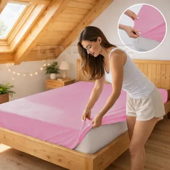 Prostěradlo Prostěradlo jersey růžová 11 - 60 x 120 cm postýlka