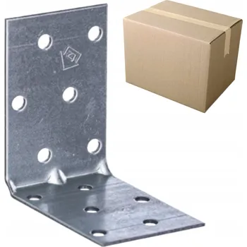 Tesařské kování 10 x Montážní úhelník s prolisem 60x60x40x1,5 mm, tesařský spoj