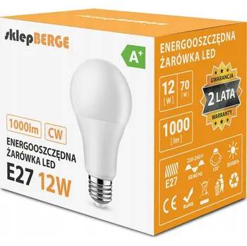 Žárovka LED žárovka Milio E27 12W 1080 lm studená bílá 30000 h