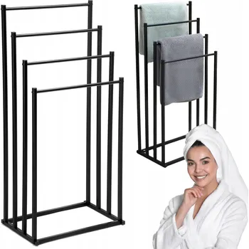 Držák na ručník Volně stojící hrazda Gockowiak černá