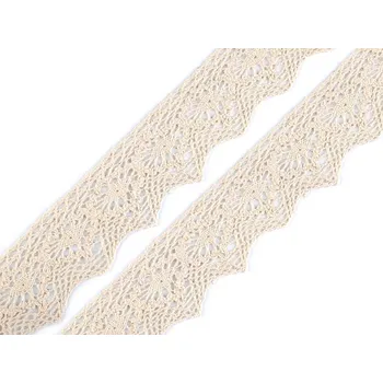 Krajka Bavlněná krajka paličkovaná šíře 46; 56 mm