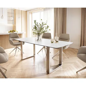 Jídelní stůl Jídelní stůl Edge 200x100 cm keramika zaoblená Laminam® Statuarettio