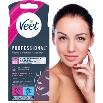Voskové depilační pásky Veet na obličej, 20 ks
