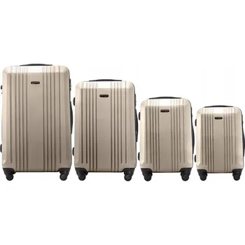 WINGS Sada CESTOVNÍCH KUFRŮ na 4 kolečkách ABS+ PEVNÝ PROSTORNÝ KUFR