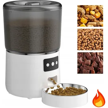 Miska pro psa AUTOMATICKÉ KRMÍTKO PRO ZVÍŘATA S MISKOU 4L, WIFI, ZÁZNAMY KARMENIA - SLEDUJTE KRMENÍ NA DÁLKU