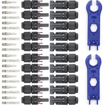 Solární klíč, vodotěsný IP67, fotovoltaická zástrčka, PV konektor ×10