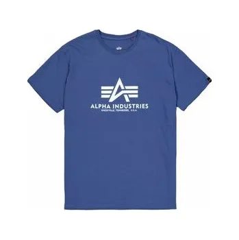 Pánské tričko Alpha Industries T-Shirt AI.100501-735 Tmavomodrá Basic Fit XL