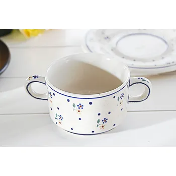 Keramická miska na vývar BOLESŁAWIEC 260 ml - dek. 111