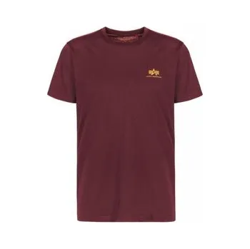 Pánské tričko Alpha Industries T-Shirt AI.188505-184 Bordó Basic Fit 3XL
