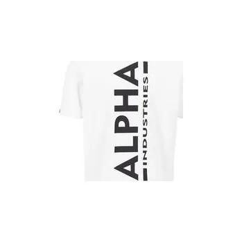 Pánské tričko Alpha Industries T-Shirt AI.128507-09-S Bílá Basic Fit XXL