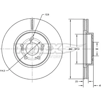 Brzdový kotouč Brzdový kotouč TOMEX Brakes TX 72-71