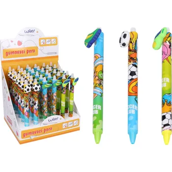 Kancelář Gumovací propiska 0,7 mm – fotbalový motiv