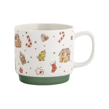 KUBEK PROSTY NA ZIELONEJ STOPCE NBC 430 ML DEK. ŚWIĄTECZNE SŁODKOŚCI