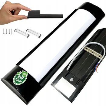 Stropní Svítidlo Berge 30 x 2,5 cm bílý, černý