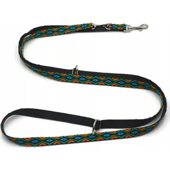 Vodítko pro psa Nastavitelná, přepínací vodítko pro střední psy, vzor romby, 20 mm / 220 cm