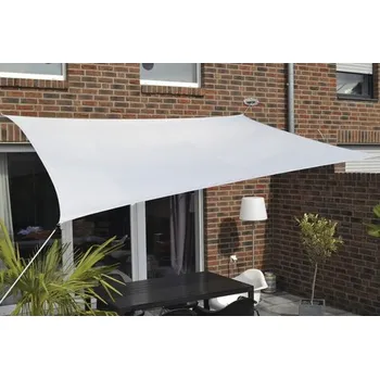 Krycí plachta Sluneční plachta s ochranou proti UV, PES 200 g/m², stříbrno-šedá 300x400 cm