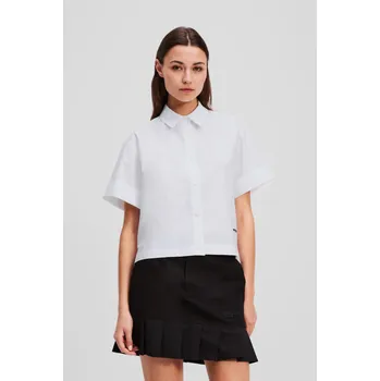 Dámská košile HALENKA KARL LAGERFELD JEANS KLJ BOXY POPLIN BLOUSE WHITE