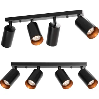 Toolight - Stropní reflektorové svítidlo 4xGU10 60W 392197, černá, OSW-03858