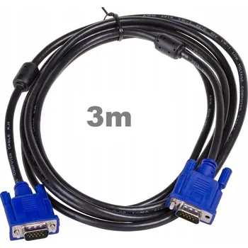 Video kabel VGA-VGA kabel Akyga AK-AV-07, 3 m, černý