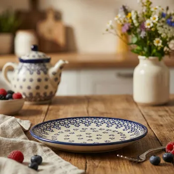 Talíř Dezertní talíř Keramika Boleslaviec 19,5 cm - dek. 882A (druhý druh)