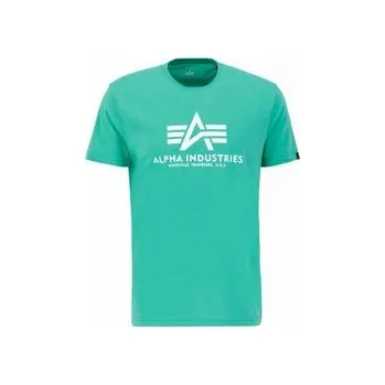 Pánské tričko Alpha Industries T-Shirt AI.100501-676-XXL Zelená Basic Fit XXL