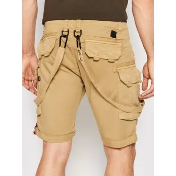 Alpha Industries Šortky z materiálu Utility 116213 Hnědá Regular Fit 33
