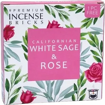 Vonný olej Vonné cihličky Aromafume White sage and Rose 40 g, 9 ks