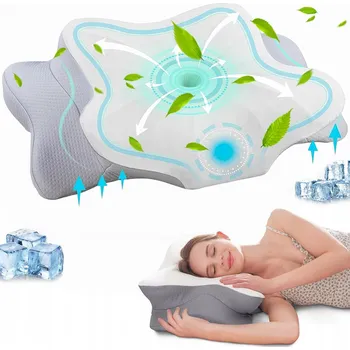 Polštář Ortopedický Polštář na Spaní Ergonomický Pod Hlavu Krk Paměťová Pěna