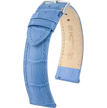 Řemínek na hodinky Kožený řemínek Hirsch Duke 01028183-2, modrý, teletina, Quick Release - 16 mm