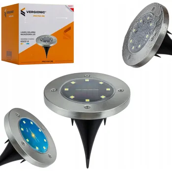 Venkovní osvětlení Solární lampa zapichovací Vergionic stříbrná 13 cm 4 ks