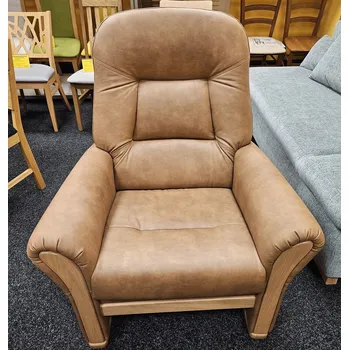 Křeslo Křeslo MAROCO masiv buk, moření medová, látka Montana C/16 hnědá, český výrobek, VÝPRODEJ expo