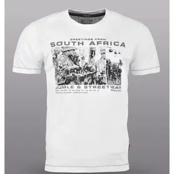 Pánské tričko Pánské triko Thor Steinar South Africa white velikost: M