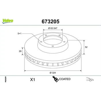 Brzdový kotouč Brzdový kotouč VALEO 673205