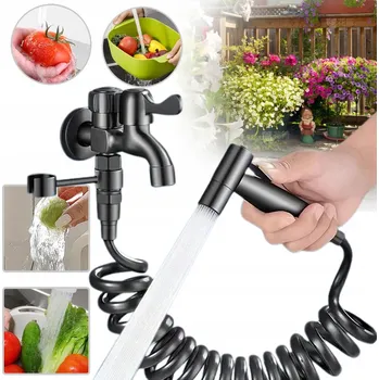 BIDETOVÁ SADA SPRCHA SPRCHOVÁ HLAVICE HADICE K UMYVADLOVÉ BATERII BIDETKA ŠEDÁ