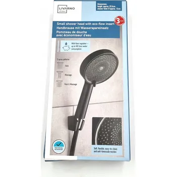 Sprchová hlavice Livarno matná černá sprchová hlavice se 3 REŽIMY