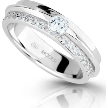 Prsten Třpytivý stříbrný prsten se zirkony M16020 Modesi / Obvod: 57 mm - 57 mm