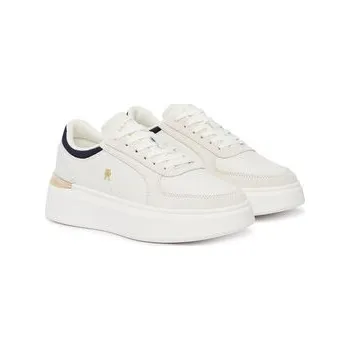 Dámské tenisky Sneakersy Tommy Hilfiger Th Satin Platform Sneaker FW0FW09307 Écru 39