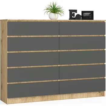 Komoda MOB Komoda Akord Kurtinaitis 10SZ (dub artisan + šedá)