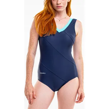 Dámské plavky DÁMSKÉ PLAVKY CROWELL ANGIE KOL.02 TMAVĚ MODRÁ-MODRÁ vel. 36