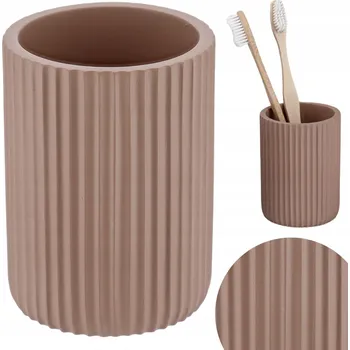 Držák na kartáček KELÍMEK / ORGANIZÉR NA KARTÁČKY, PASTU, prášek – koupelnový zásobník cappuccino