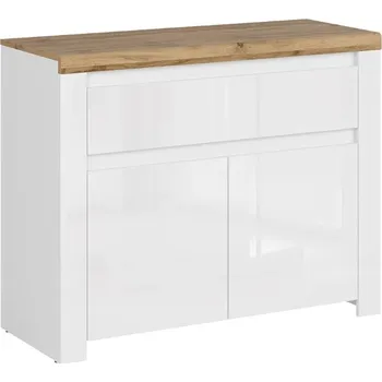 Komoda Tempo Kondela Komoda Kondela Ralano (vysoký lesk bílý + dub artisan)