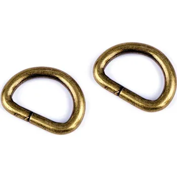 Polokroužek šíře 20 mm, střední, 4 staromosaz