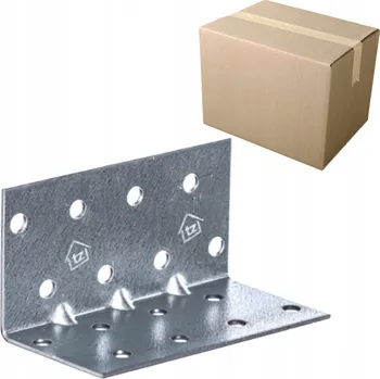 Tesařské kování 50 x MONTÁŽNÍ ÚHELNÍK S PROLISEM 40x40x80x1,5 TESAŘSKÝ SPOJOVNÍK