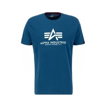 Pánské tričko Alpha Industries T-Shirt AI.100501-579-L Modrá Regular Fit XXL