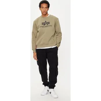 Pánská mikina Alpha Industries Mikina Basic 178302 Zelená Regular Fit 3XL